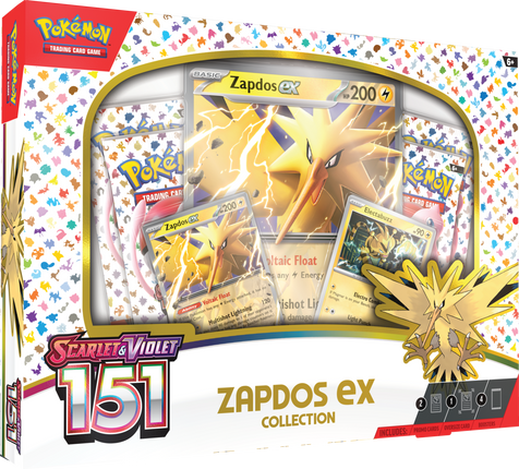 Pokémon Scarlet and Violet 151 Zapdos Ex Collection Box
