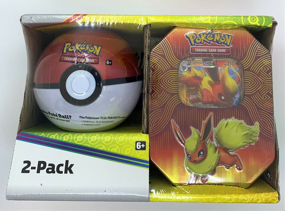 Pokémon Poke Ball and Flareon Tin