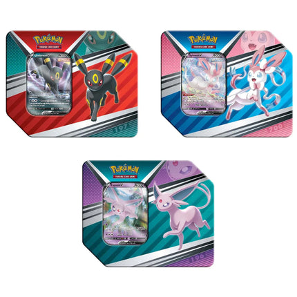 Pokémon V Heroes Tin - Espeon V, Umbreon V, or Sylveon V