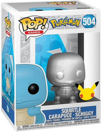 Funko Pop! Pokémon Squirtle Silver Metallic 25th Anniversary 504