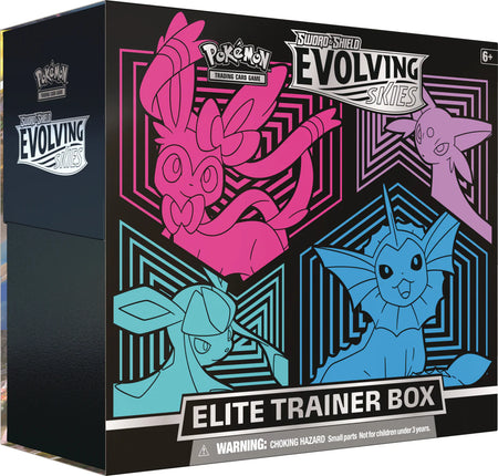 Pokémon Sword & Shield Evolving Skies Elite Trainer Box - Sylveon, Vaporeon, Glaceon, and Espeon