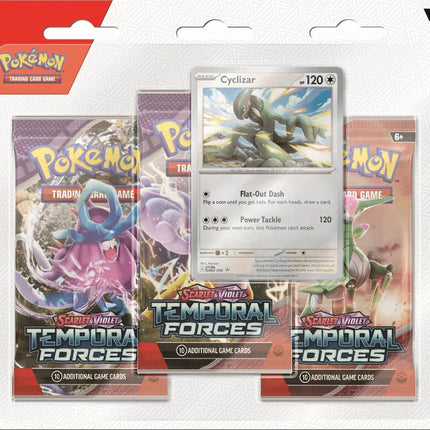 Pokémon Scarlet & Violet Temporal Forces 3 Pack Blister - Cleffa/Cyclizar
