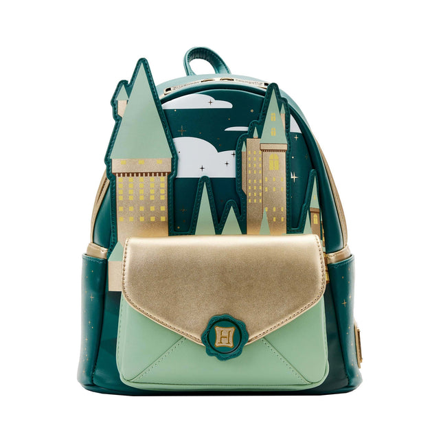 Loungefly Harry Potter Golden Hogwarts Castle Backpack