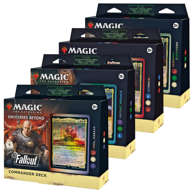 mtg commander decks fallout Magic The Gathering: Universes Beyond: Fallout Commander Decks – G2G Collect
