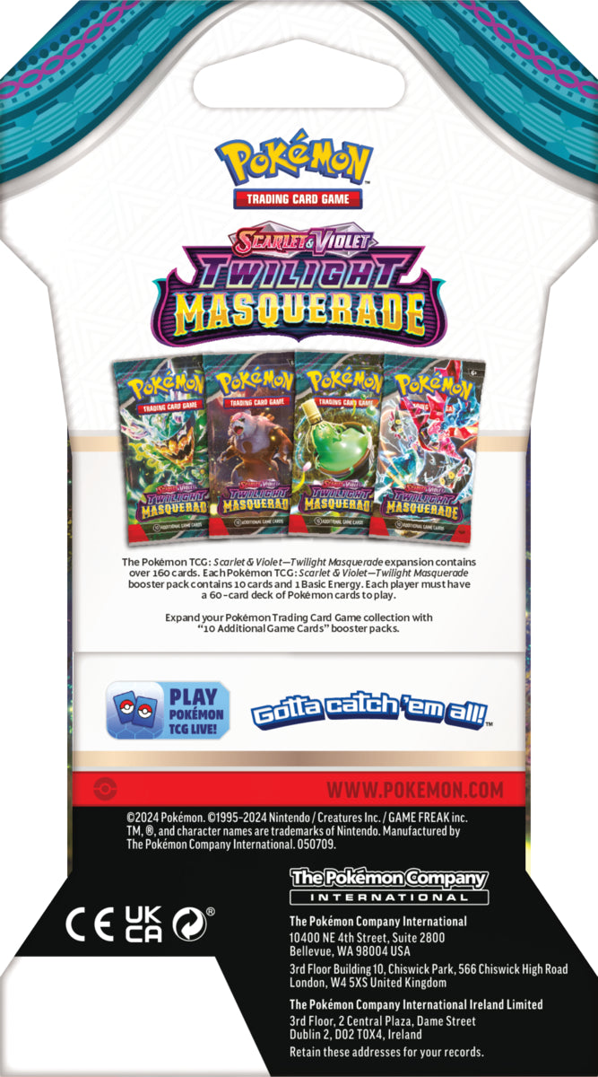 pokemon scarlet and violet twilight masquerade booster pack Pokémon Scarlet & Violet Twilight Masquerade Sleeved Booster Pack – G2G Collect