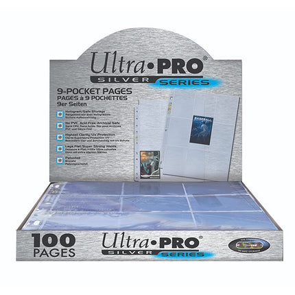 Ultra Pro Binder Pages - 9 Pocket - 100ct Silver