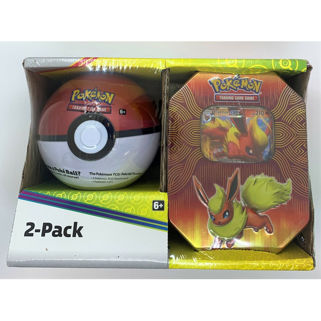 Pokémon Poke Ball and Flareon Tin