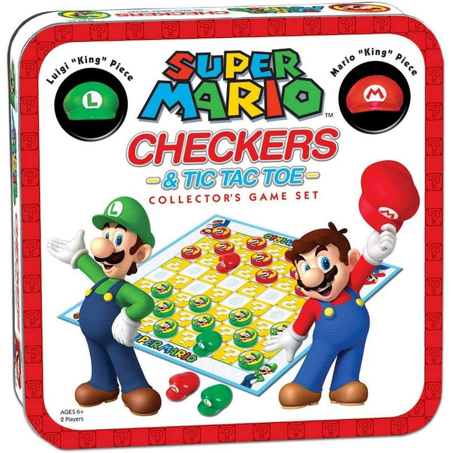 Super Mario Checkers & Tic Tac Toe - Collector’s Game Set