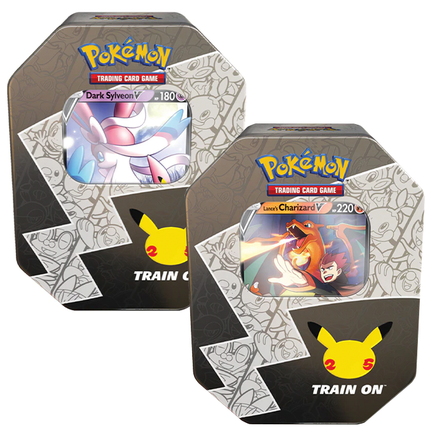 Pokémon Celebrations Tin - Lance’s Charizard V or Dark Sylveon V