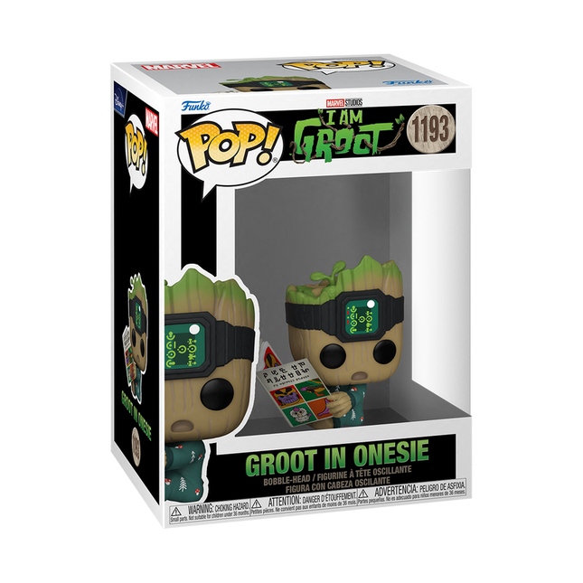 Funko Pop! I Am Groot - Groot in Onesie with Book Bobblehead 1193