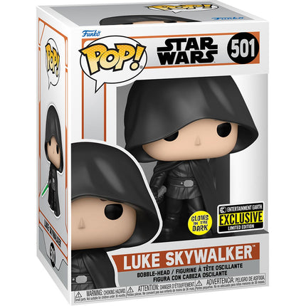 Funko Pop! Star Wars: The Mandalorian Luke Glow-in-the-Dark Exclusive Bobble-Head  501