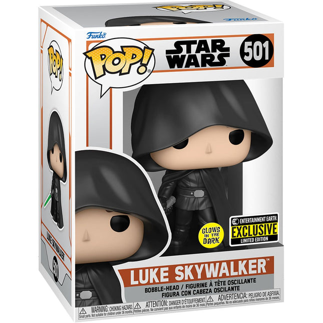 Funko Pop! Star Wars: The Mandalorian Luke Glow-in-the-Dark Exclusive Bobble-Head  501