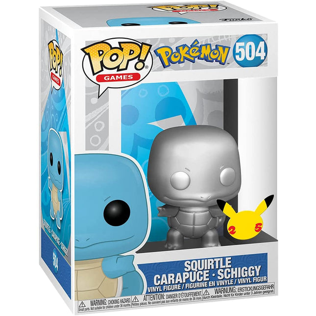 Funko Pop! Pokémon Squirtle Silver Metallic 25th Anniversary 504