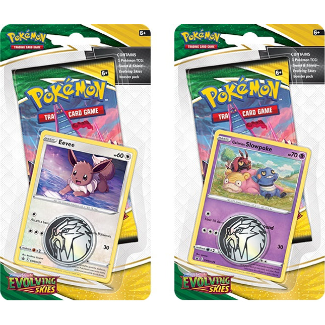 Pokémon Sword & Shield Evolving Skies Checklane Blister - Eevee / Slowpoke