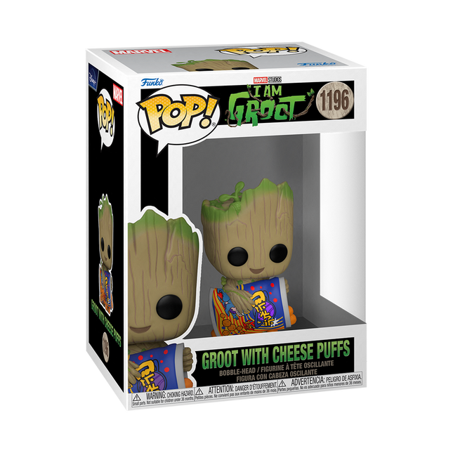 Funko Pop! I Am Groot - Groot with Cheese Puffs Bobblehead 1196