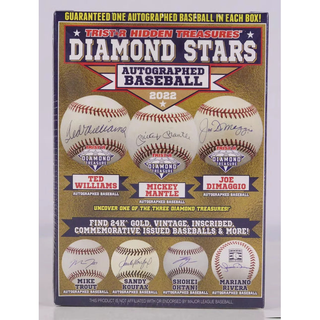 Tristar Hidden Treasures Diamond Stars Autographed Baseball 2022