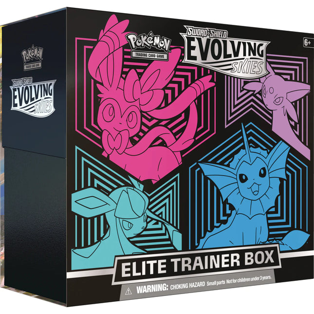 Pokémon Sword & Shield Evolving Skies Elite Trainer Box - Sylveon, Vaporeon, Glaceon, and Espeon